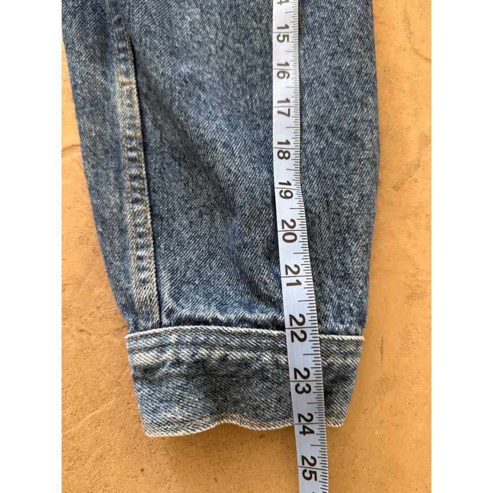 Lee Riders Vintage Denim Trucker Jacket Mens XL Medium Wash Blue USA Made FLAW - Picture 7 of 11